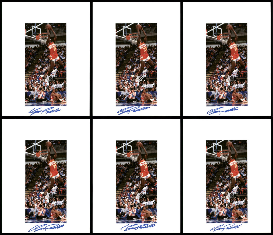 Dominique Wilkins Signed 8.5x11 Photo 12 Count Lot Atlanta Hawks