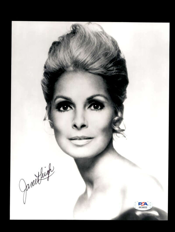 Janet Leigh PSA DNA Coa Signed 8x10 Photo Autograph