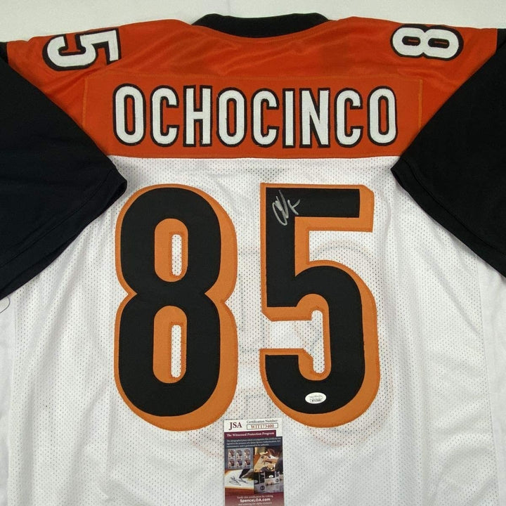 Signed CHAD OCHOCINCO (Johnson) Cincinnati White Jersey JSA COA Auto
