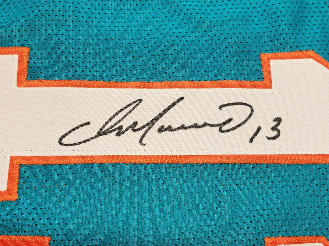 Miami Dolphins Dan Marino Signed Framed Teal Jersey Beckett BAS