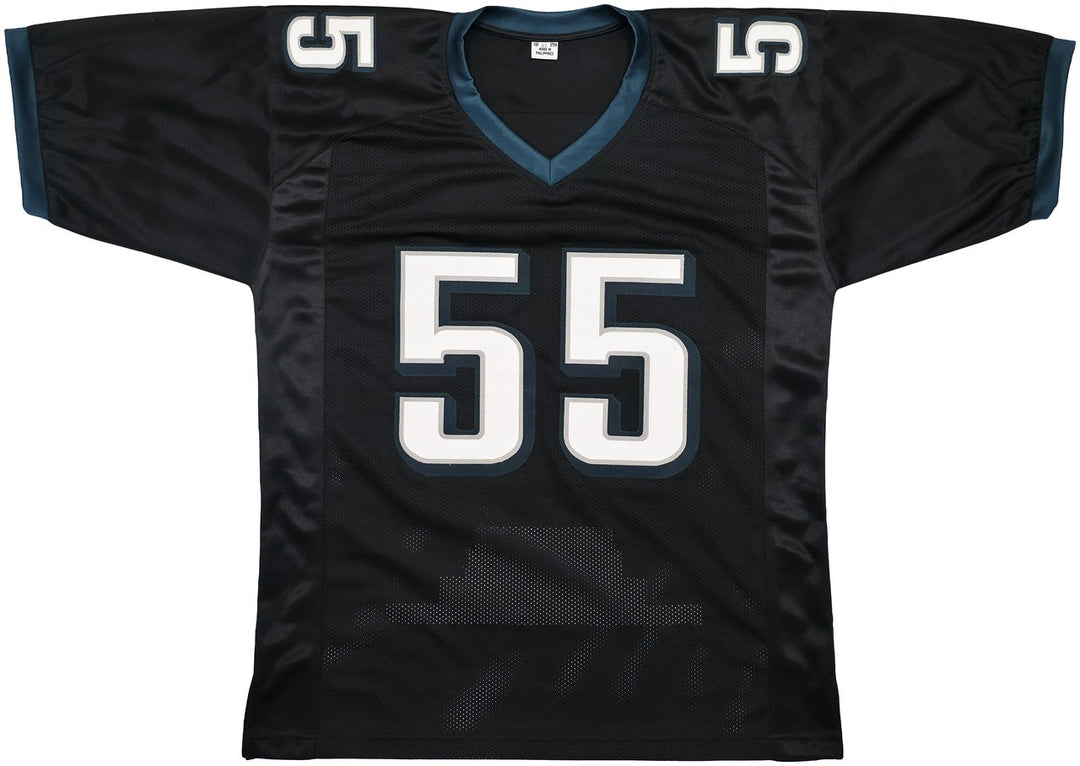 Eagles Brandon Graham Auto Signed Black Super Bowl Stats Jersey Beckett Witness