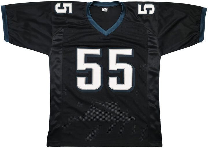 Eagles Brandon Graham Auto Signed Black Super Bowl Stats Jersey Beckett Witness