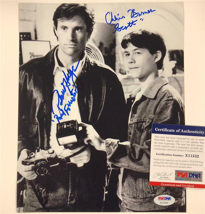 CHRISTOPHER DANIEL BARNES & ROBERT HAYS dual signed STARMAN 8x10 Photo ~ PSA COA