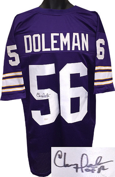 Chris Doleman signed TB Custom Stitched Pro Style Football Jersey HOF 12 XL- JSA