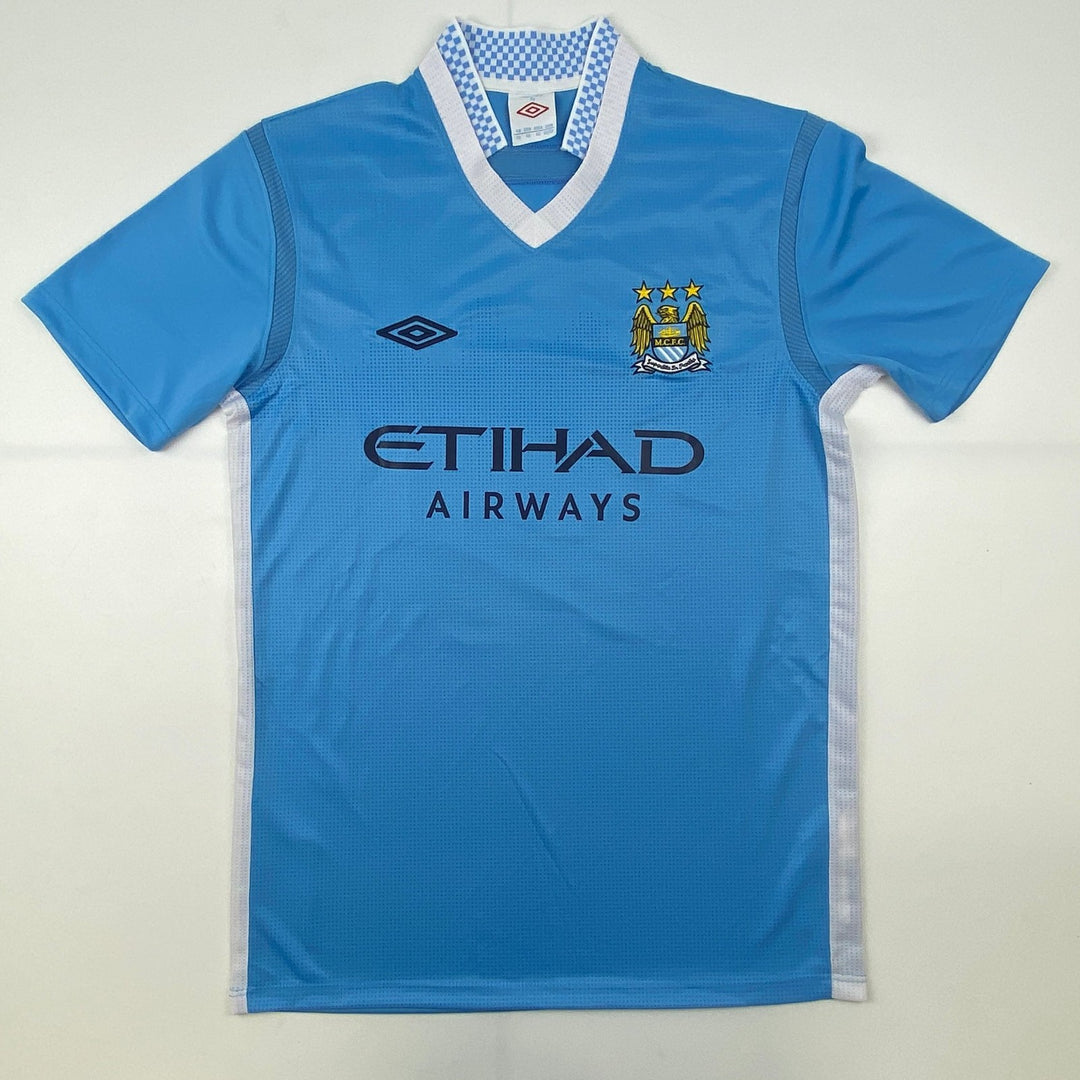 Autographed/Signed Sergio Kun Aguero Manchester City Blue Jersey BAS COA