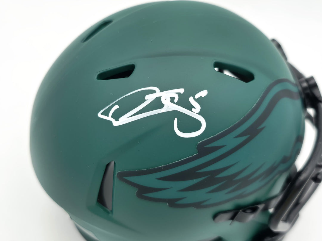 Donovan McNabb Signed Philadelphia Eagles Rave Green Mini Helmet Beckett Witness