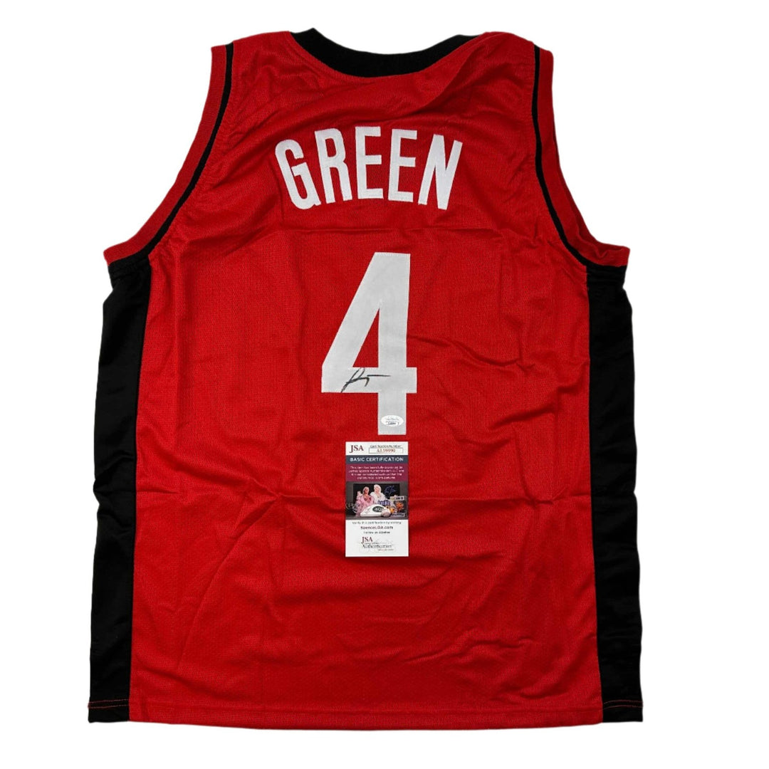 Autographed/Signed Jalen Green #4 Houston Red Basketball Jersey JSA COA