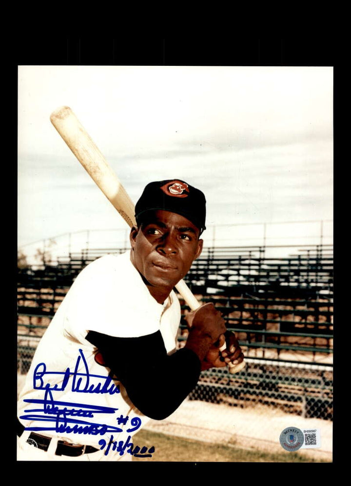 Minnie Minoso Beckett BAS Signed 8x10 Photo Autograph Cleveland