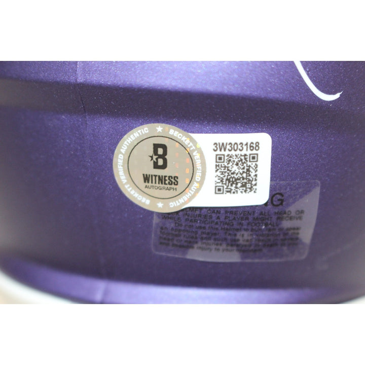 Ray Lewis Autographed Baltimore Ravens 24 Alt Mini Helmet Beckett WIT 55626