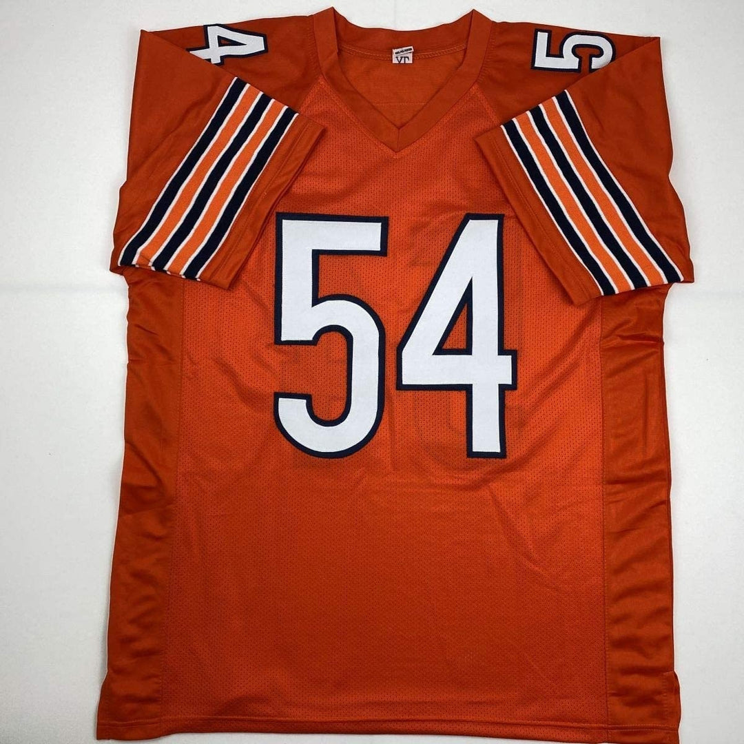Autographed/Signed Brian Urlacher Chicago Orange Jersey Beckett BAS COA