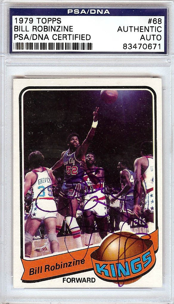 Bill Robinzine Signed 1979 Topps Card 68 Kansas City Kings PSA/DNA