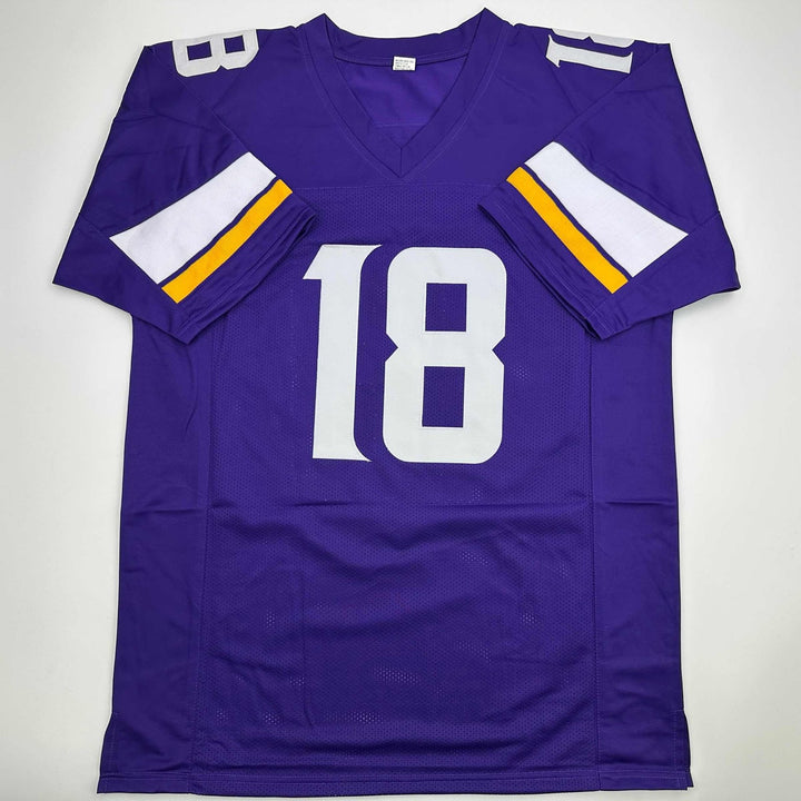 Autographed/Signed JUSTIN JEFFERSON Minnesota Purple Jersey JSA COA