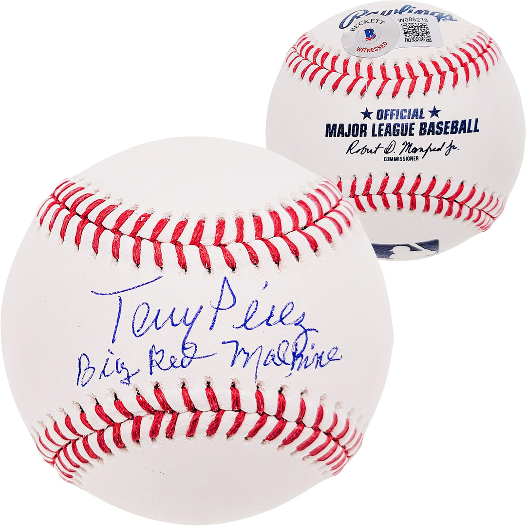 Tony Perez Signed MLB Baseball Cincinnati Reds "Big Red Machine" Beckett Wit