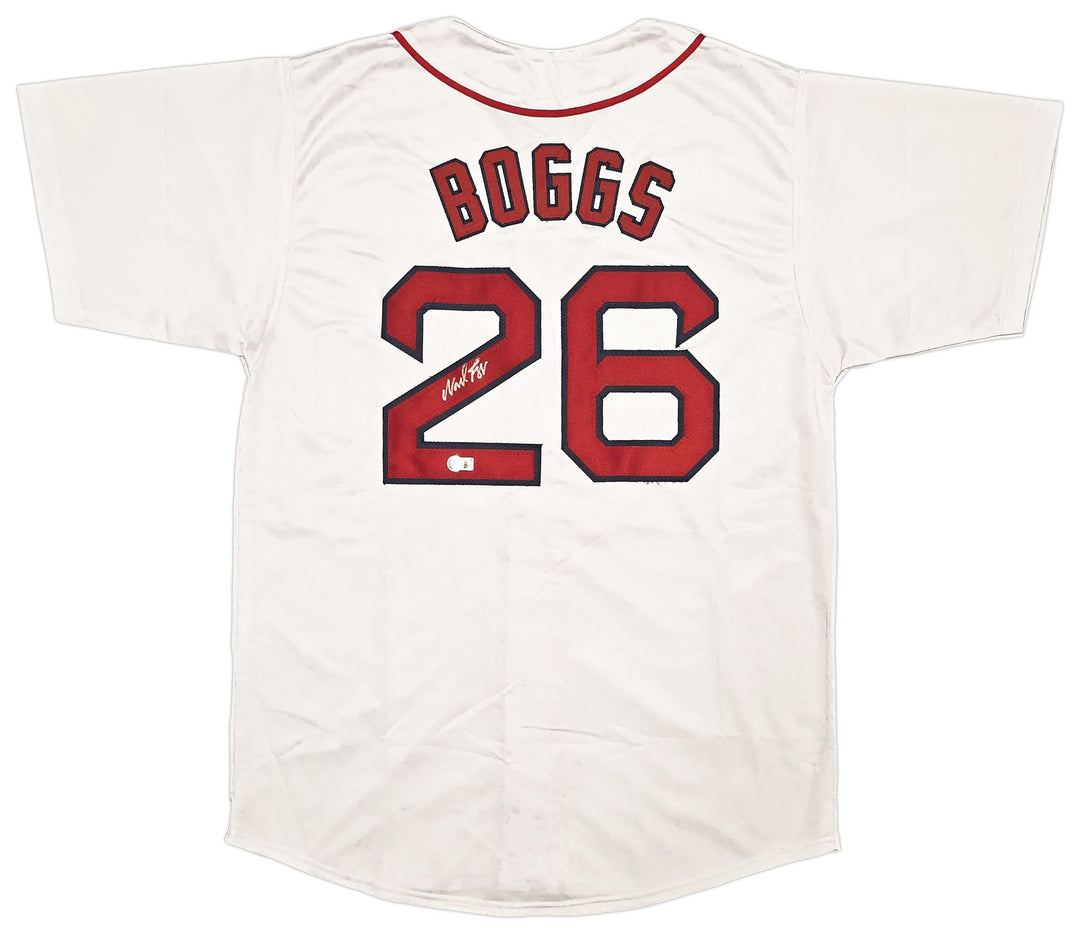 Boston Red Sox Wade Boggs Signed White Jersey Beckett Witness