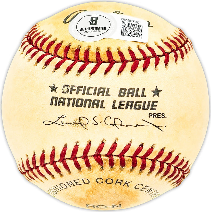 Ron Necciai Signed NL Baseball Pirates 5-13-52 27 Ks No Hits No Runs Beckett