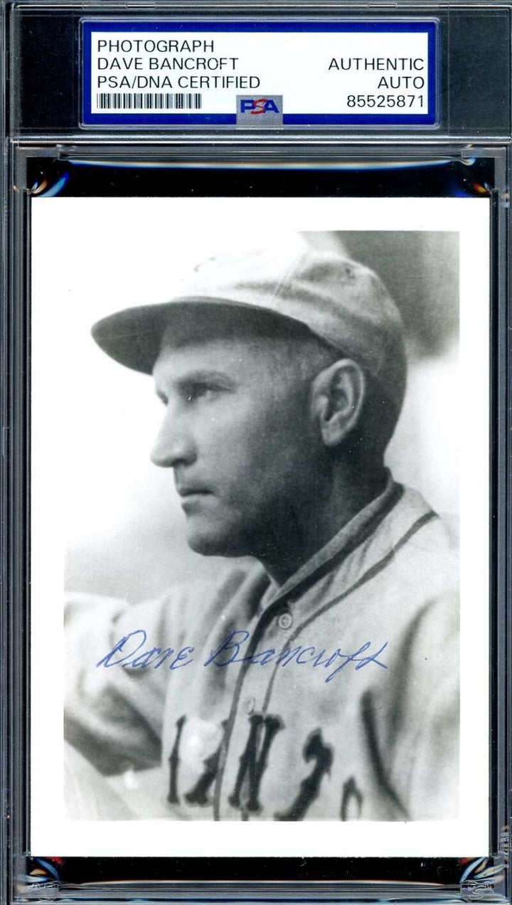 Dave Bancroft PSA DNA Signed Photograph Autograph