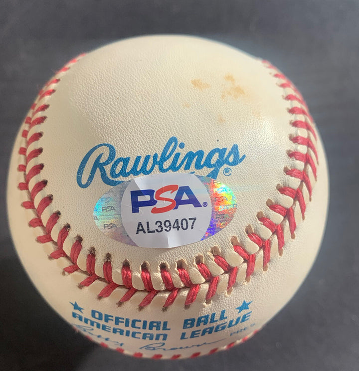 Kirby Puckett Signed Official A.L baseball PSA Coa #34 Vintage Autograph Psa Coa