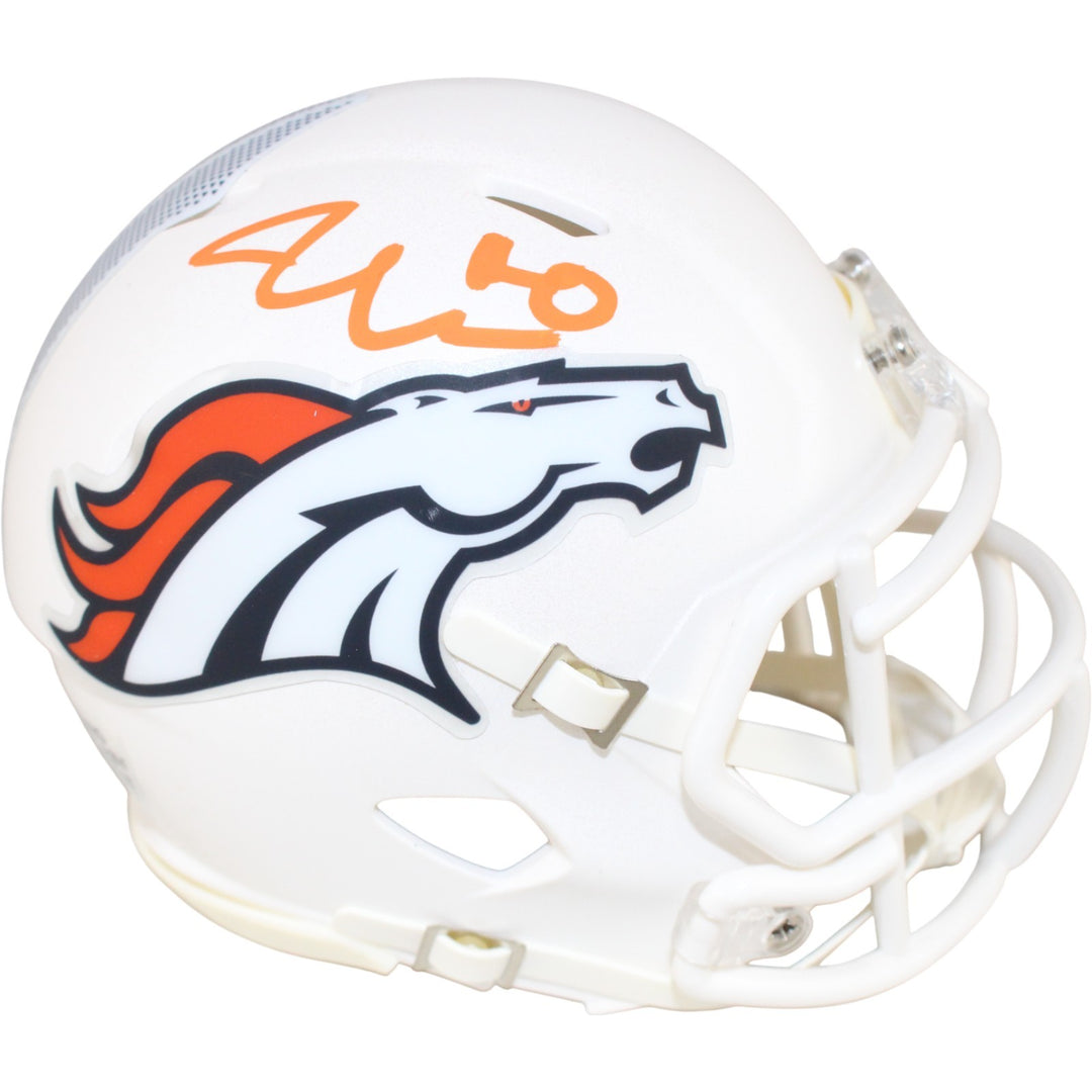 Jonathon Cooper Autographed Denver Broncos 24 Alt Mini Helmet Beckett WIT 52797