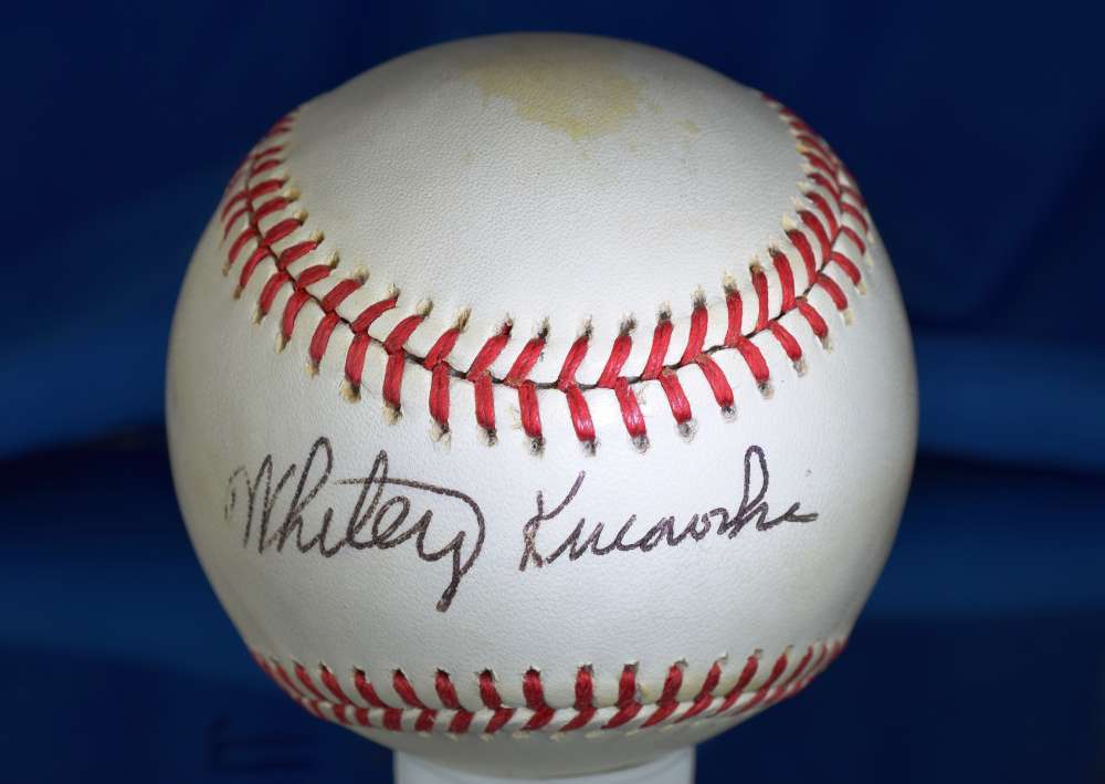Whitey Kurowski Psa/dna Feeney National League Autograph Baseball Signed
