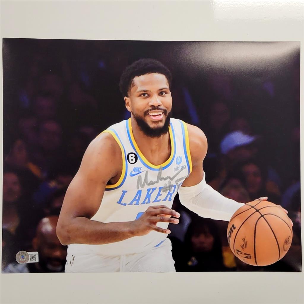 Malik Beasley signed 11x14 photo autograph Los Angeles Lakers ~ BAS Witness Holo