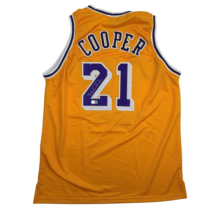 Autographed/Signed Michael Cooper Los Angeles Yellow Jersey Beckett BAS COA