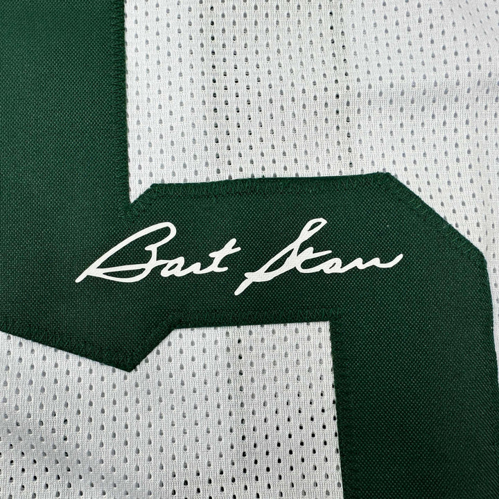 Facsimile Autographed Bart Starr Green Bay White Reprint Jersey Size Men's XL