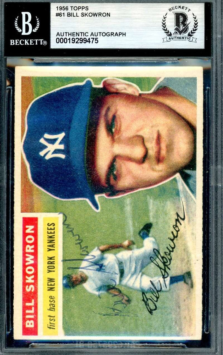 Bill Skowron Beckett BAS Vintage Signed 1956 Topps Autograph