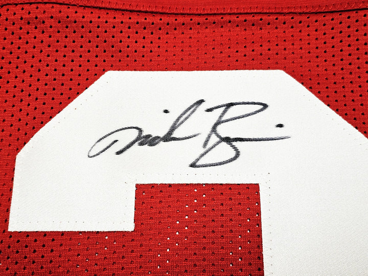 Nebraska Cornhuskers Mike Rozier Auto Signed Red Jersey "Heisman 1983" Beckett