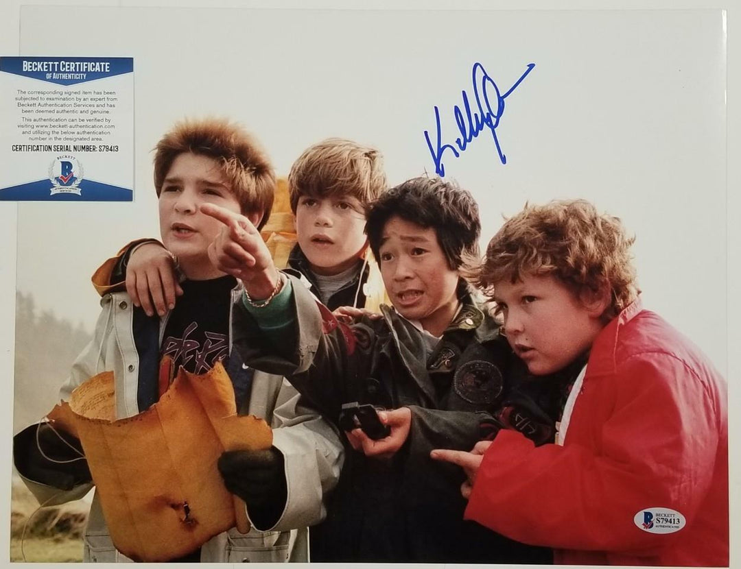Jonathan Ke Quan signed Goonies 11x14 Photo "Data" Autograph A ~ Beckett BAS COA
