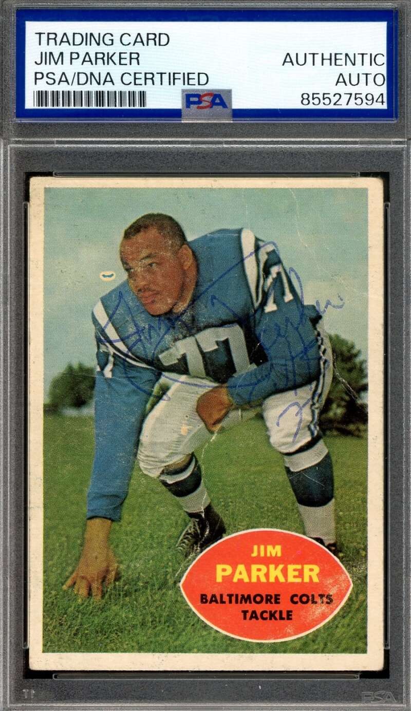 Jim Parker PSA DNA Vintage Signed 1960 Topps Autograph Colts