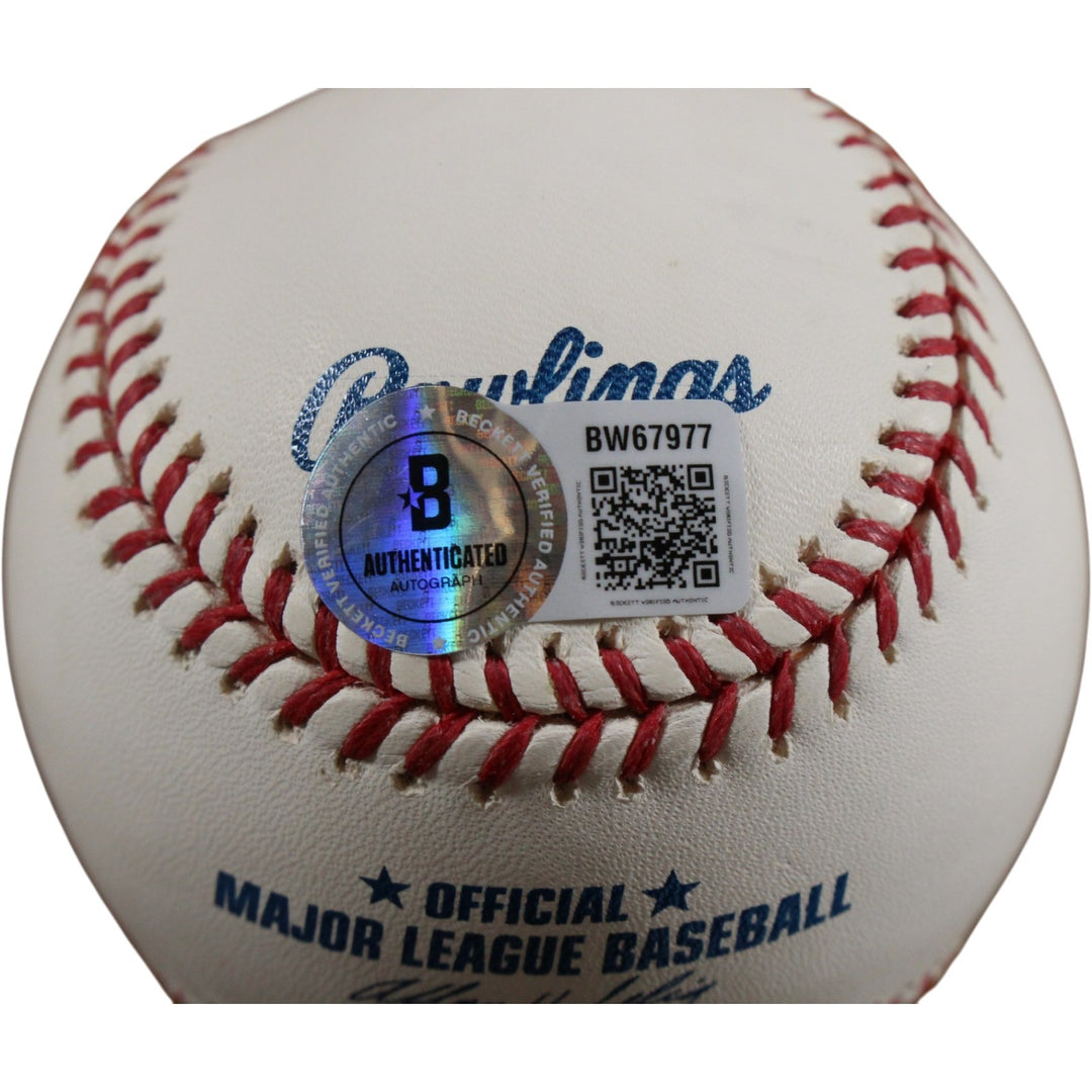 Orel Hershiser Autographed/Signed Los Angeles Dodgers OML Baseball Beckett 56504