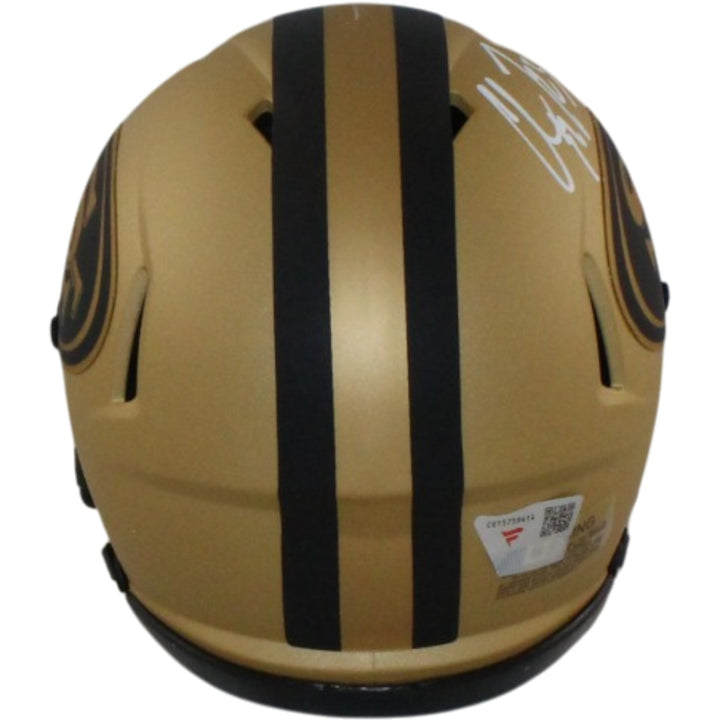 Christian McCaffrey Signed San Francisco 49ers Rave Mini Helmet Fanatics 55625
