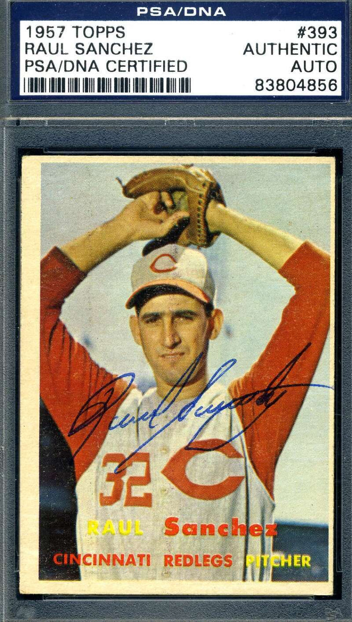 Raul Sanchez PSA DNA Cert Signed 1957 Topps Autograph