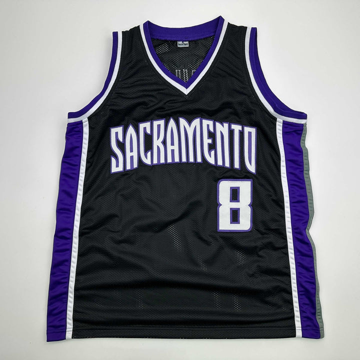 Facsimile Autographed Zach LaVine Sacramento Black Reprint Jersey Size Men's XL
