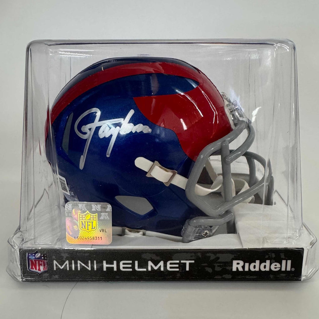 Autographed/Signed Lawrence Taylor Giants Alternate Mini Helmet BAS COA