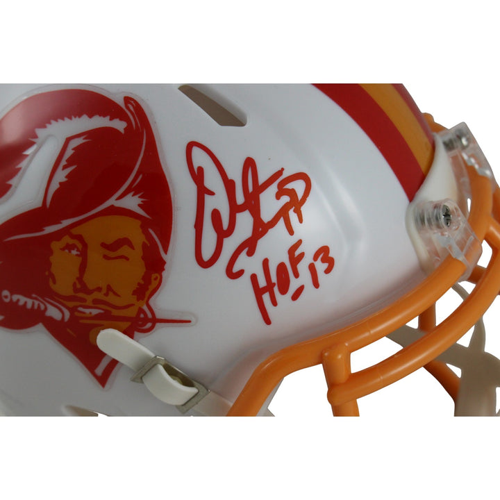 Warren Sapp Autographed Tampa Bay Buccaneers Mini Helmet TB Beckett WIT 54871