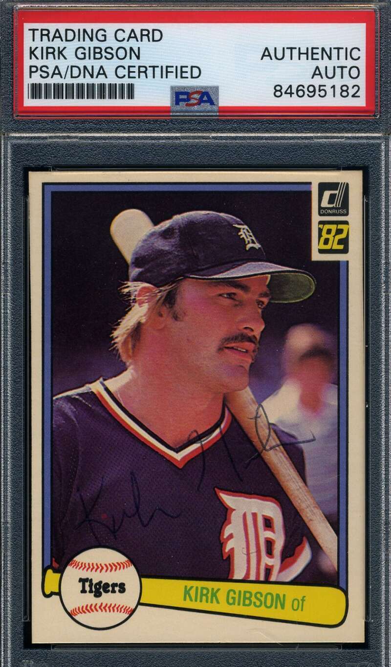 Kirk Gibson PSA DNA Signed 1982 Donruss  Autograph