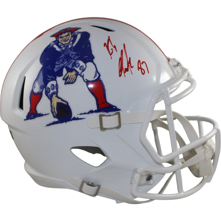 Rob Gronkowski Autographed/Signed New England Patriots TB 82-89 F/S Helmet 55787