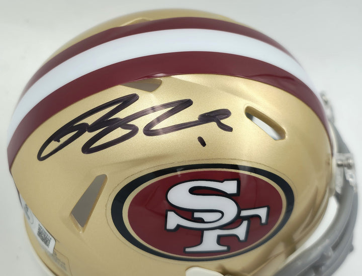 Ricky Pearsall Signed San Francisco 49ers Gold Speed Mini Helmet Beckett Witness