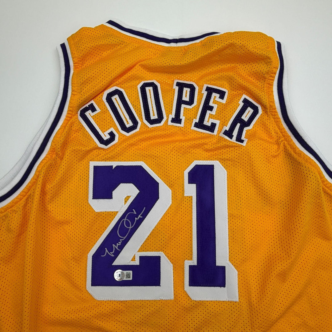 Autographed/Signed Michael Cooper Los Angeles Yellow Jersey Beckett BAS COA