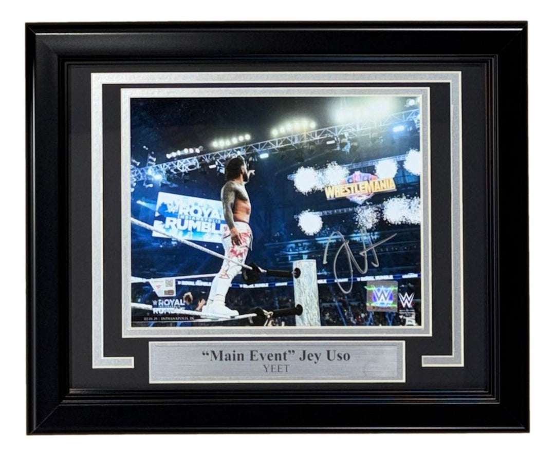 Jey Uso Signed Framed 8x10 WWE Royal Rumble Photo Fanatics