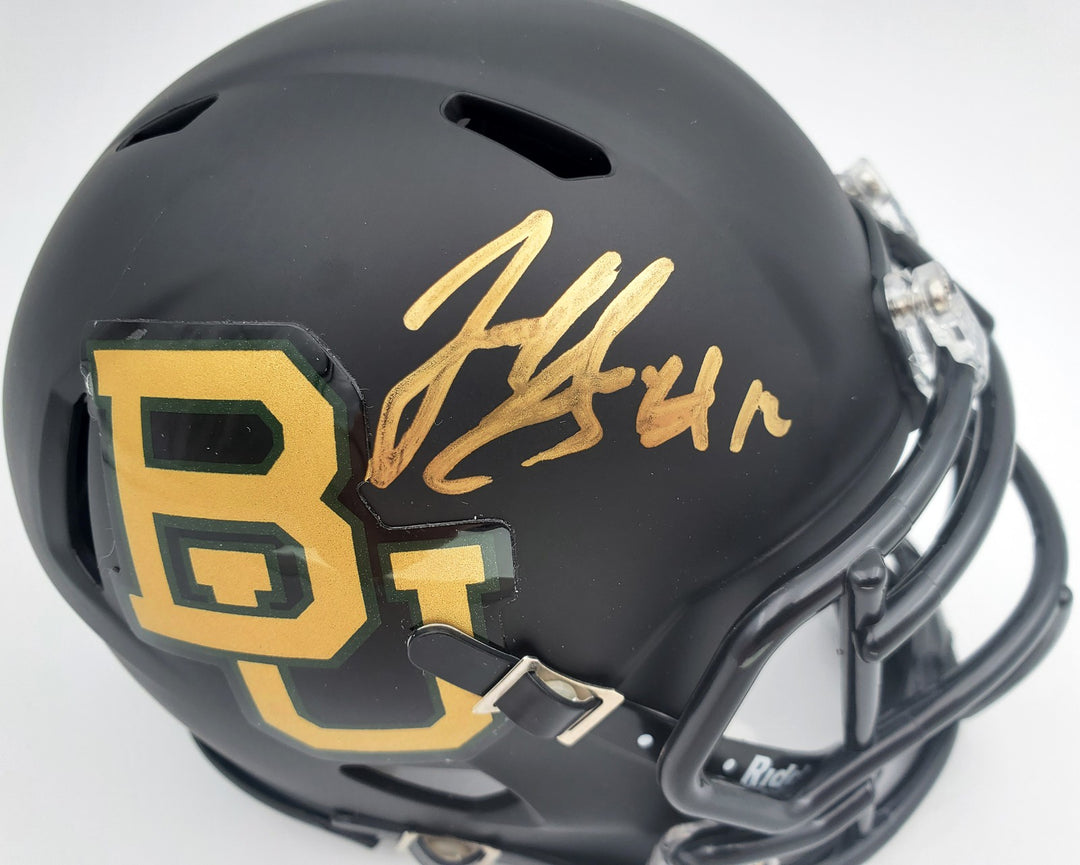 Josh Gordon Signed Baylor Bears Matte Black Speed Mini Helmet Beckett