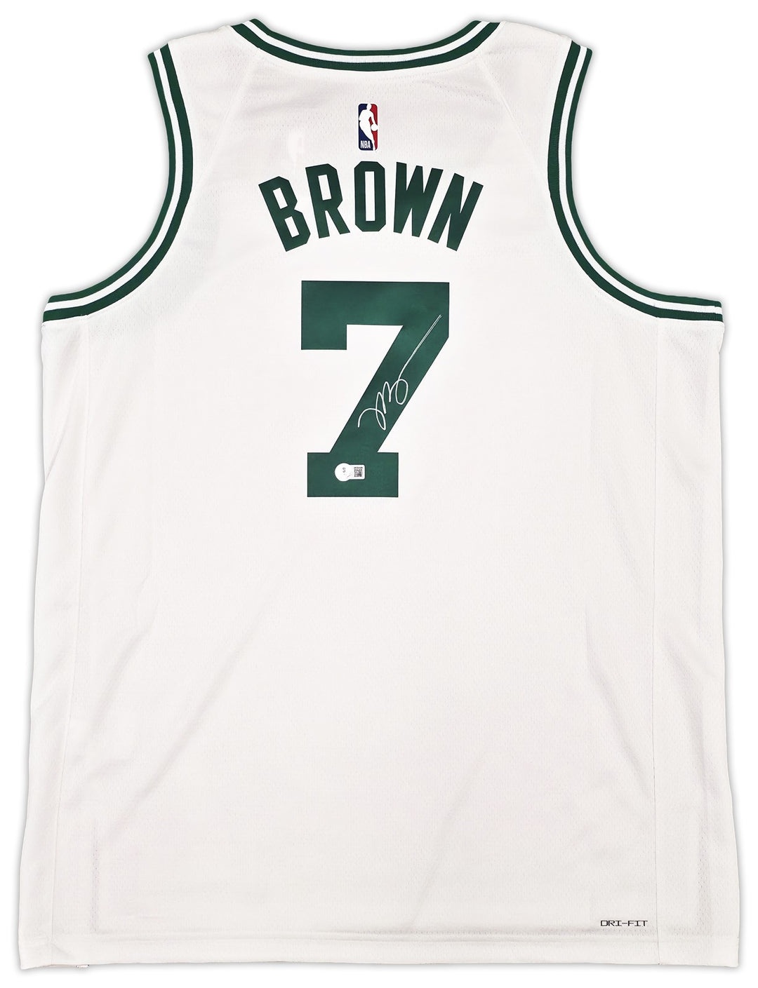Celtics Jaylen Brown Auto White Nike Swingman Association Jersey Size 52 Beckett