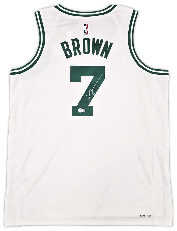 Celtics Jaylen Brown Auto White Nike Swingman Association Jersey Size 52 Beckett