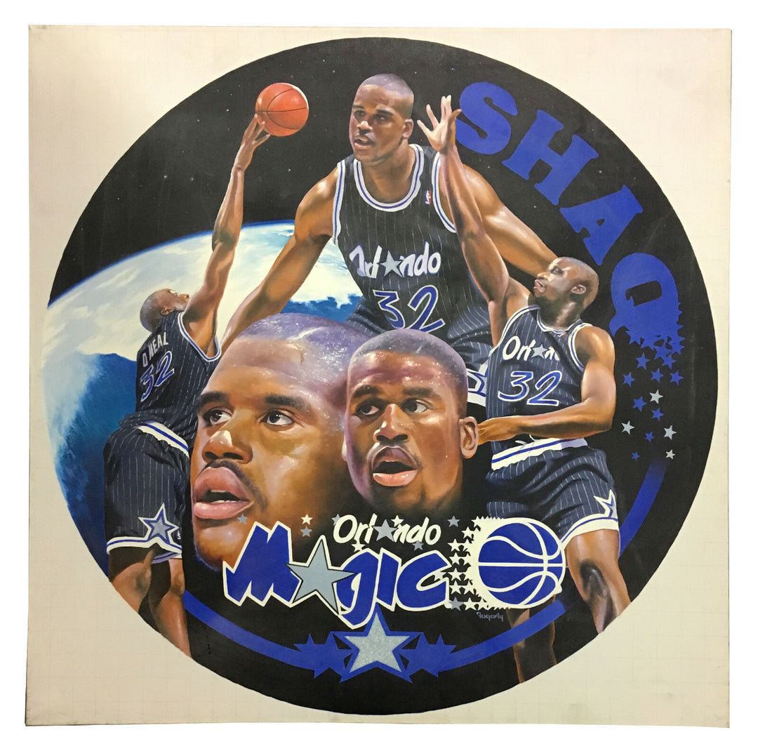 Terrence Fogarty signed original Shaquille O'Neal Shaq canvas oil painting 1/1