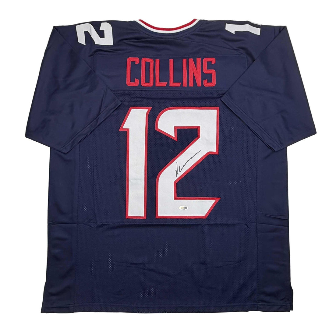Autographed/Signed Nico Collins Houston Blue Current Jersey JSA COA