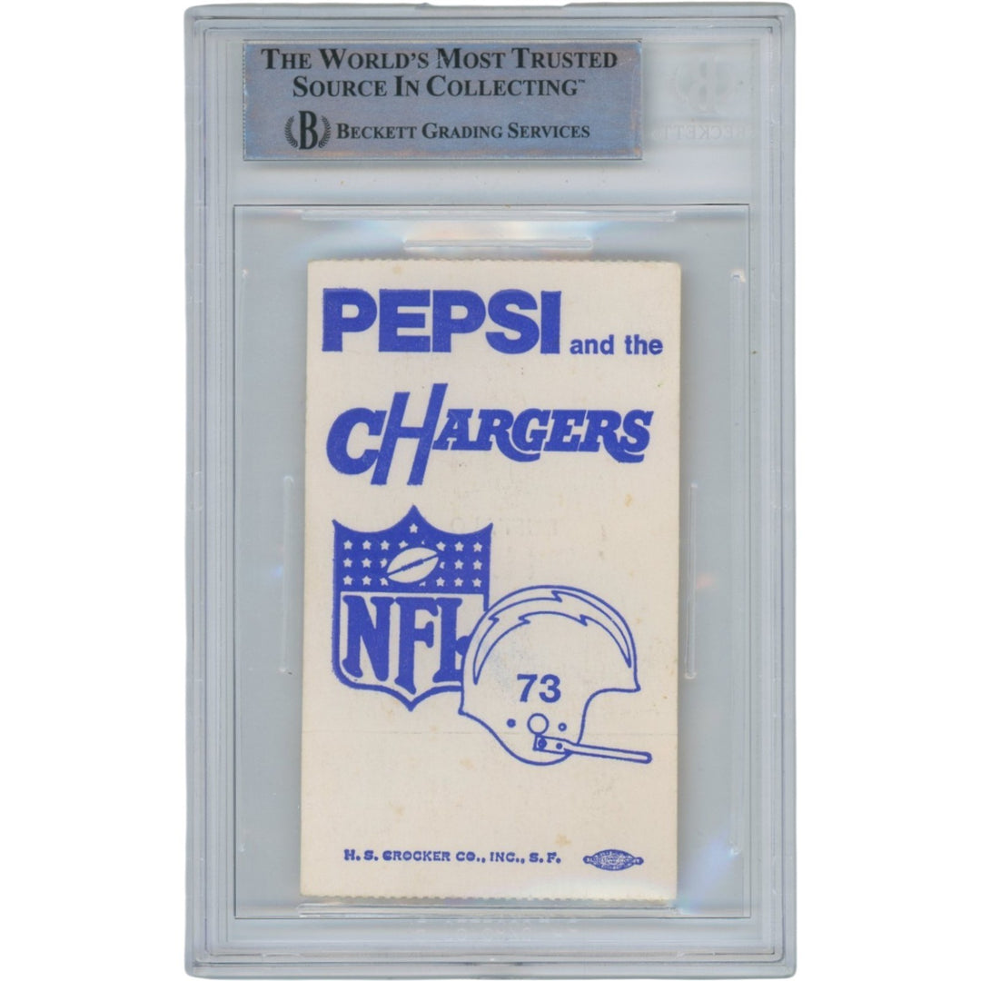 O.J. Simpson Autographed 9/23/1973 Ticket Stub 2003 Rush Yds Beckett Slab 36673