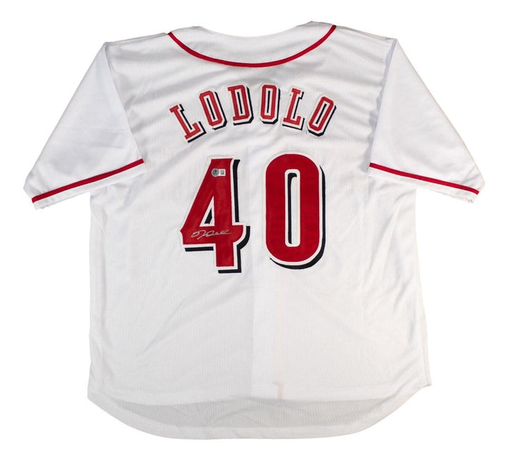 Nick Lodolo Cincinnati Signed White Baseball Jersey BAS
