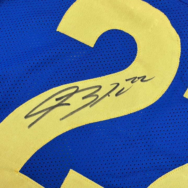 Autographed/Signed Blake Corum Los Angeles LA Blue Jersey Beckett BAS COA