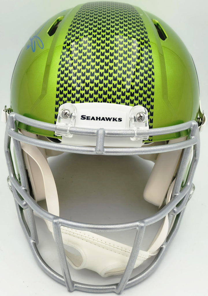 Sam Darnold Auto Seahawks Flash Green Full Speed Authentic Helmet "SB LX Champs"